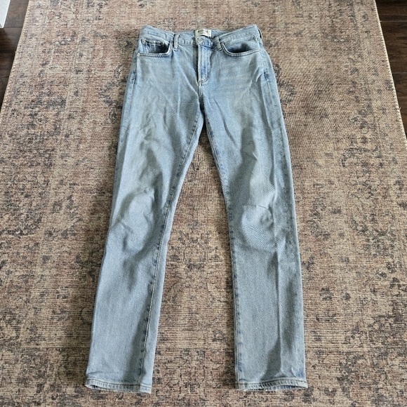 AGOLDE Toni Mid Rise Skinny in Daylight Light Blue Denim Jeans Ankle Cropped 25 - Picture 2 of 9